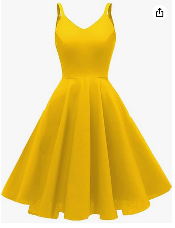 yellow aline dress