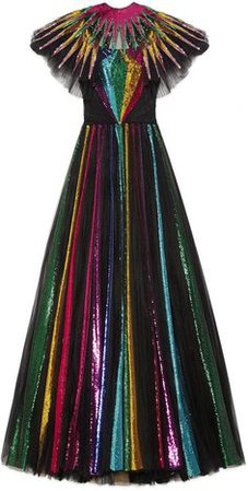 Gucci - Rainbow metallic gown