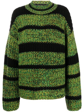 The Elder Statesman knitted striped jumper - FARFETCH