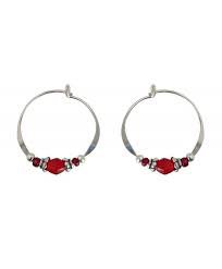 small red hoop earrings - Google Search