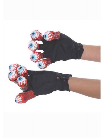 Beetlejuice Halloween Eyeball Gloves | Adult's Beetlejuice Gloves