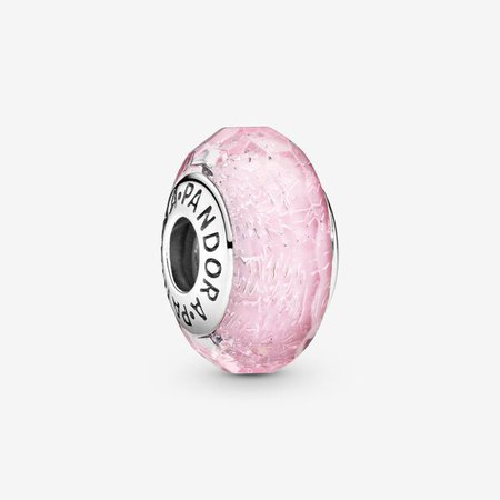 Faceted Pink Murano Glass Charm | Pandora GB
