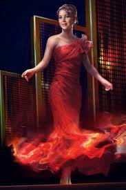 the hunger games red dress - Google Search