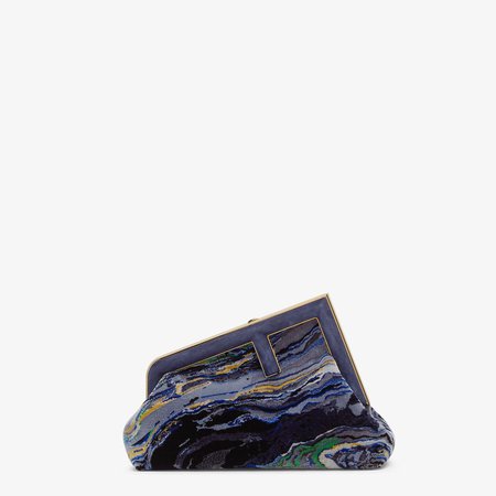 Blue marbled fabric bag - FENDI FIRST SMALL | Fendi