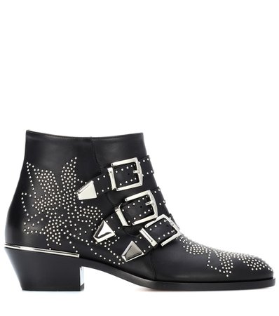 Susanna Studded Leather Ankle Boots - Chloé | mytheresa.com
