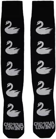 Chopova Lowena: Black Swan Long Socks | SSENSE