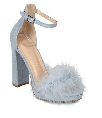 faux fur heels Amazon