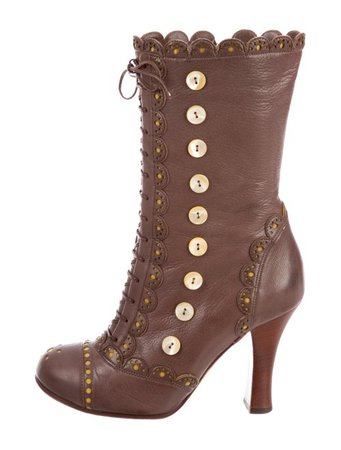 John Galliano Brogue Ankle Boots - Shoes - JOH23592 | The RealReal