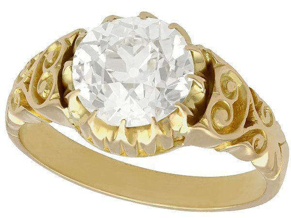 Gold Victorian Engagement Ring Diamond | AC Silver