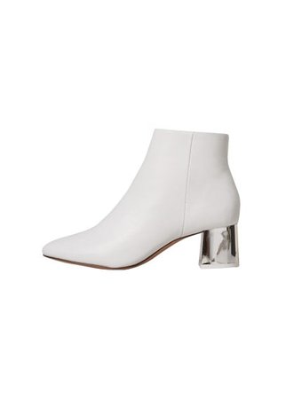 Violeta BY MANGO Metallic heel leather ankle boots