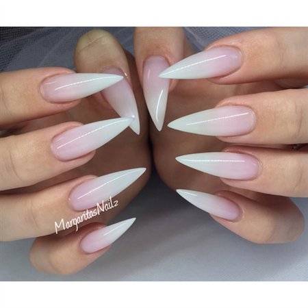 French Ombré Stiletto Nails - Nail Art Gallery