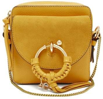 Joan Square Leather Cross Body Bag - Womens - Yellow