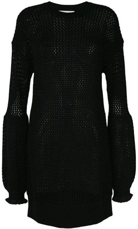 mesh knit dress