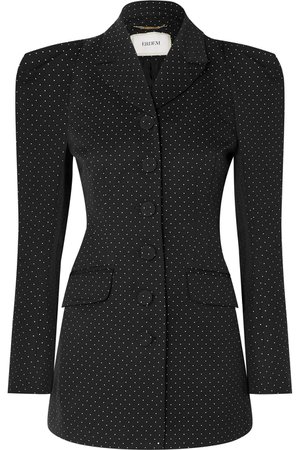 Erdem | Alfreda polka-dot polka-dot cotton-blend jacquard blazer | NET-A-PORTER.COM