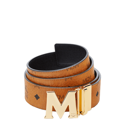 130 cm / 51 in Claus M Reversible Belt 1.75" in Visetos Cognac | MCM® US