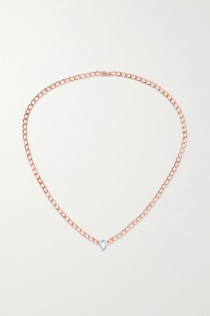 Anita Ko | 18-karat rose gold sapphire necklace | NET-A-PORTER.COM