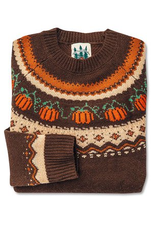 brown orange pumpkin sweater