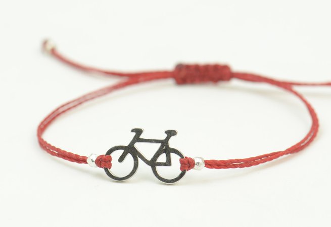 Sterling silver bicycle charm bracelet.Mens gift.unisex bicycle bracelet