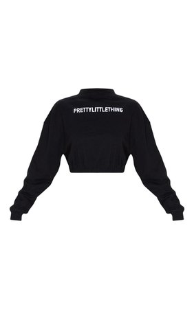 PRETTYLITTLETHING Black Sport Reflective Sweater | PrettyLittleThing USA