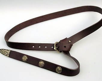 Viking leather belt from Birka 2 cm 10 wik 2:C | Etsy