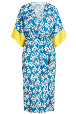 Wrap Kimono Printed Dress Gr. UK 6