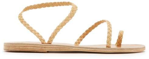Ancient Greek Sandals - Eleftheria Braided Leather Sandals - Womens - Tan | Fashmates.com