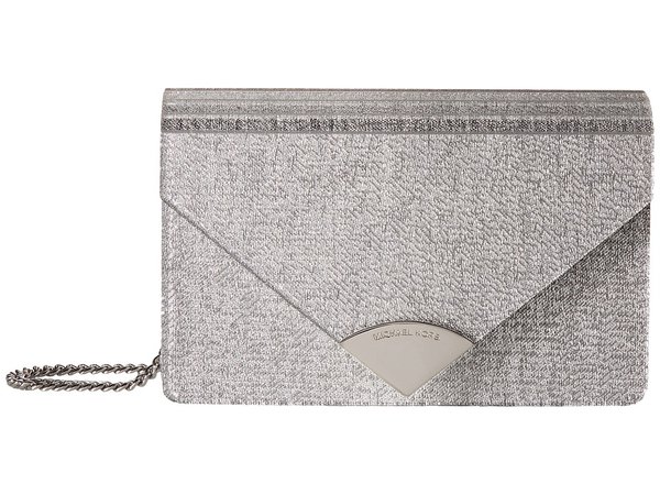 MICHAEL Michael Kors - Barbara Medium Envelope Clutch (Silver) Clutch Handbags