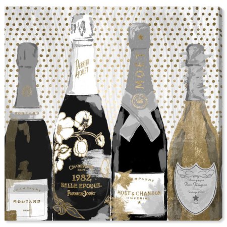 Willa Arlo Interiors Drinks and Spirits 'Pass the Bottle Night' Champagne - Wrapped Canvas Graphic Art Print & Reviews | Wayfair