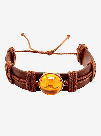 Jurassic Park Mosquito In Amber Faux Leather Bracelet