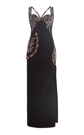 Crystal-Embellished Silk Cady Gown By Versace | Moda Operandi