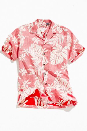 RJC Hawaii Broadcloth Aloha Short Sleeve Button-Down Shirt | Urban Outfitters