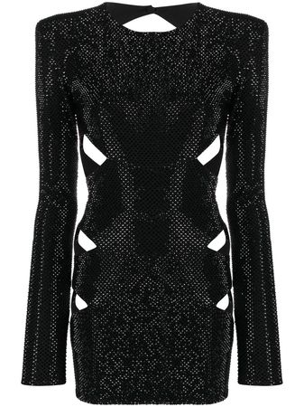 Alexandre Vauthier crystal-embellished cut-out Dress - Farfetch