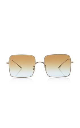 Oliver Peoples Rassine Square-Frame Metal Sunglasses