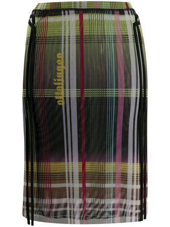 Green Ottolinger plaid skirt FW20AW20SK01P - Farfetch