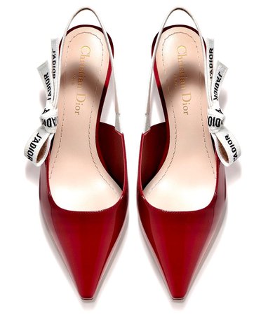 Dior Red patent calfskin leather pumps
