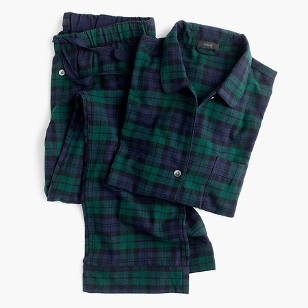 J.Crew: Black Watch Tartan Flannel Pajama Set