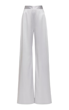 High-Rise Wide-Leg Silk Pants by Brandon Maxwell | Moda Operandi