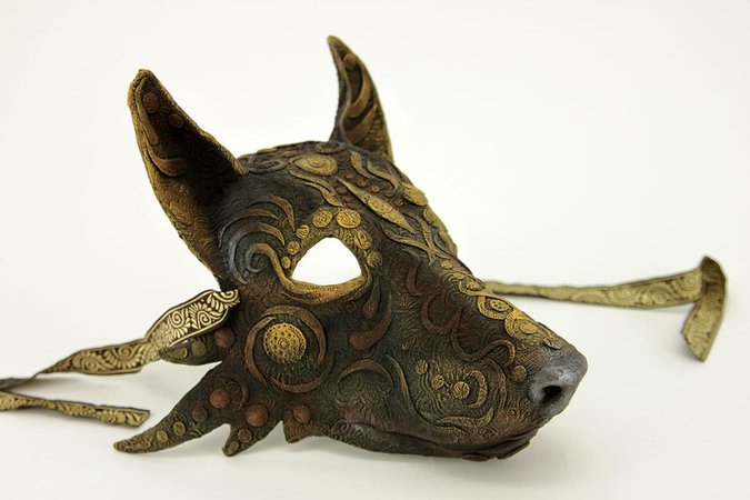 Fantasy Wolf Animal Mask Creature OOAK Handmade Unique style | Etsy