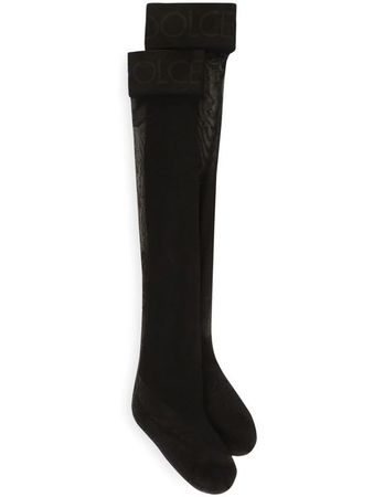 Dolce & Gabbana logo-band knee-high stockings