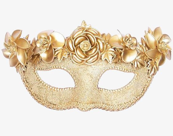 Golden Masquerade Mask Roses