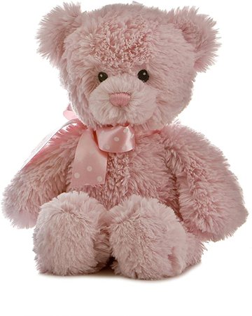 Amazon.com: Aurora Plush Baby 12" Yummy Pink Bear - 20507: Toys & Games