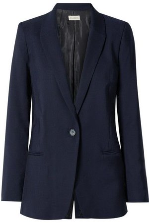 Malene Birger - Auberon Wool-blend Blazer - Midnight blue ($550)