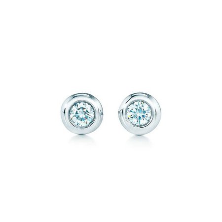 Elsa Peretti™ Diamonds by the Yard™ earrings in sterling silver. | Tiffany & Co.