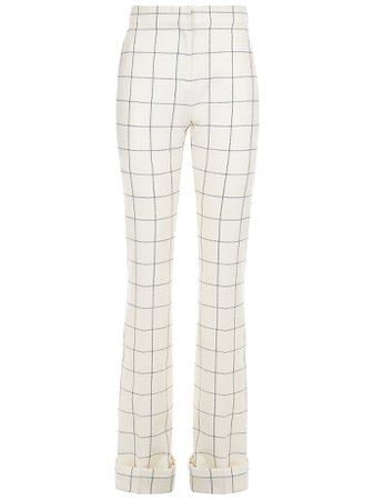 Black and White Checked Gangster Trousers