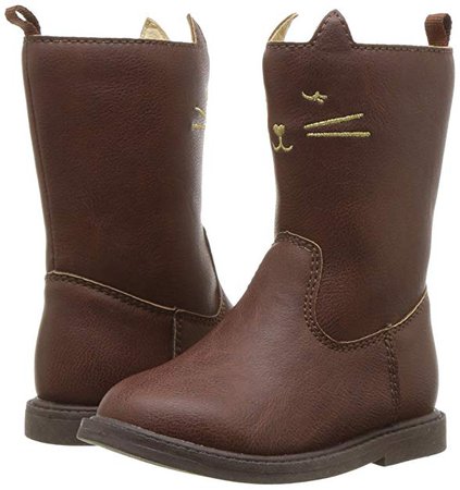 Amazon.com | Carter's Kids Girl's Pity3 Brown Novelty Riding Boot Fashion | Boots
