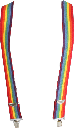 rainbow suspenders pride month png transparent