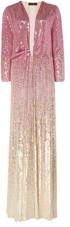 Gina Ombre Sequined Chiffon Dress