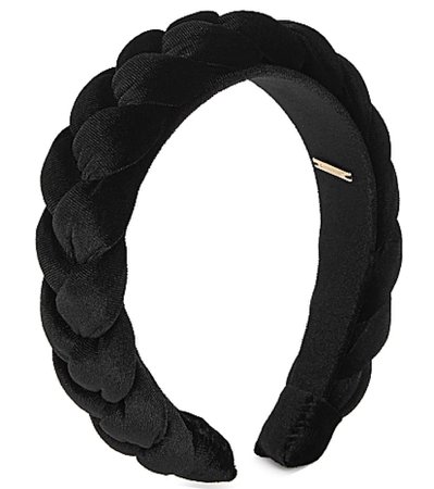 black braided headband