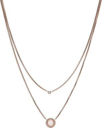 Amazon.com: Fossil Women's Rose Gold-Tone Necklace, Color: Rose Gold (Model: JF03046791): Clothing, Shoes & Jewelry