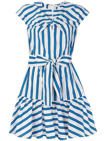 MSGM twist front striped dress